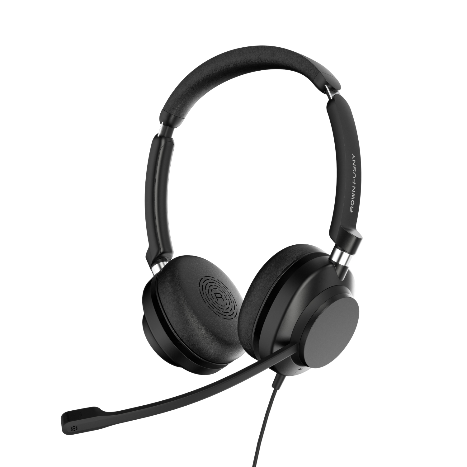 Rownfusny R01 USB-C Headset Noise Cancelling Mic for PC Laptop Zoom Teams Call Center