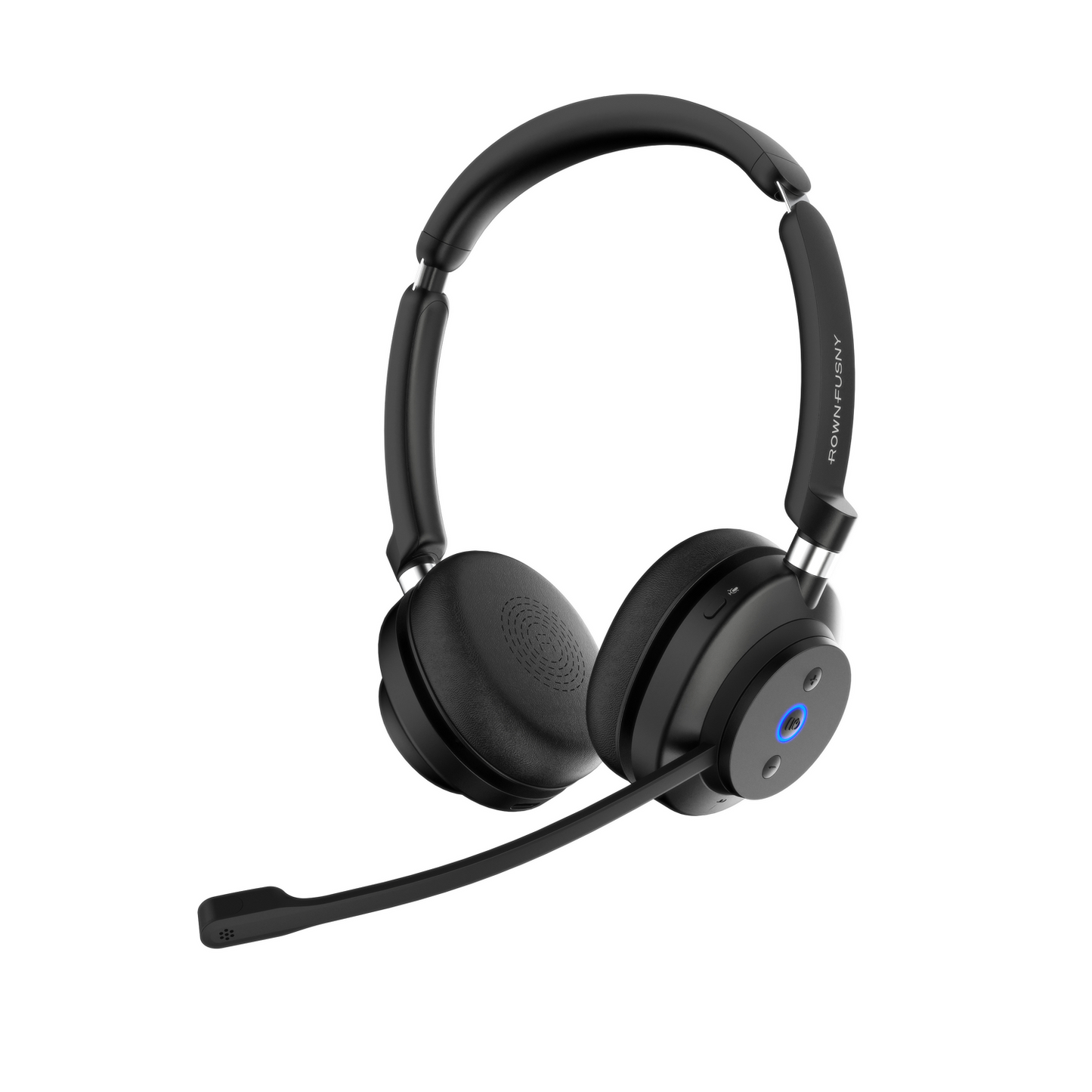 Rownfusny R02-W Wireless Headset: Bluetooth & 2.4G USB, Noise-Cancelling Mic for PC/Laptop/Calls