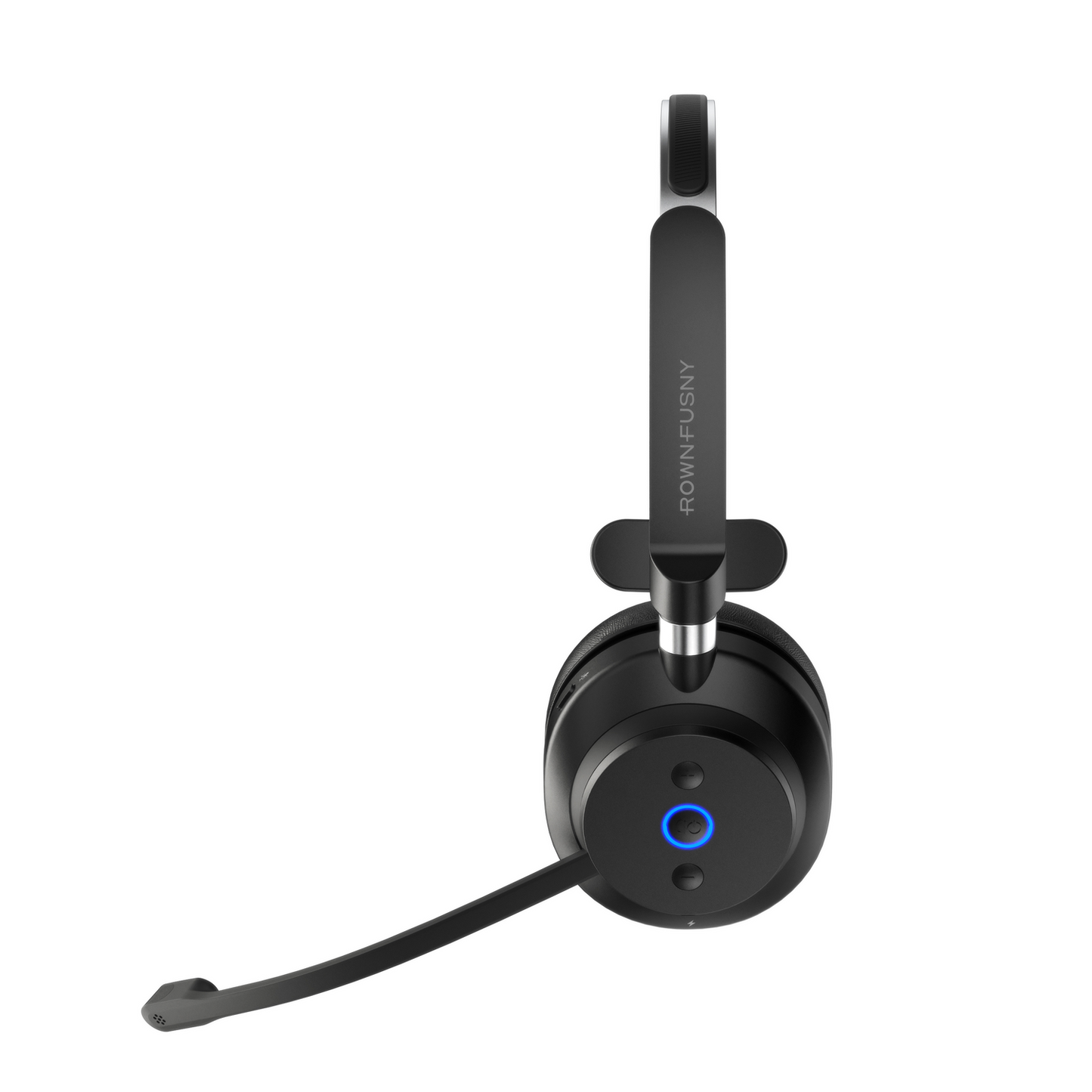 Rownfusny R03U Wireless Headset: Mono Bluetooth 5.3 & USB Dongle, Noise Cancelling Mic for PC/Phone/Office
